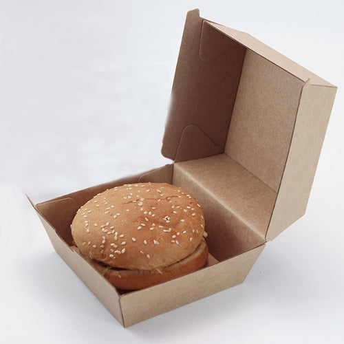 Burger Container Kraft Ripple, 105 x 105 x 87mm, 250 pcs, #RFB6-H1