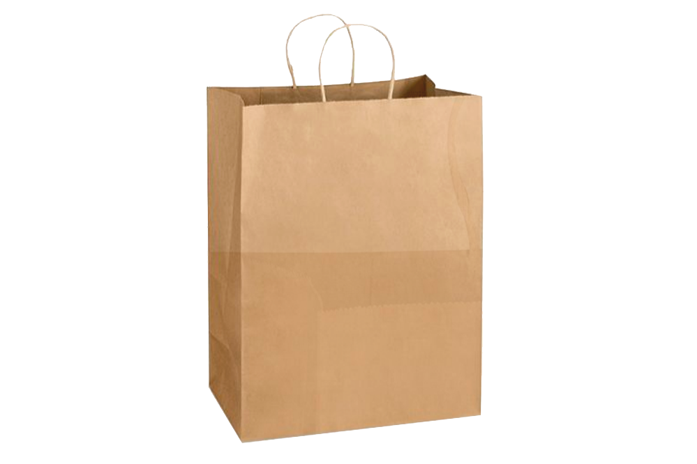 Paper Shopping Bags with handle, KRAF, 13x7x17,  250 pcs, #PB223