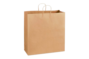 Paper Shopping Bags with handle, KRAFT,  18x7x19  200 pcs