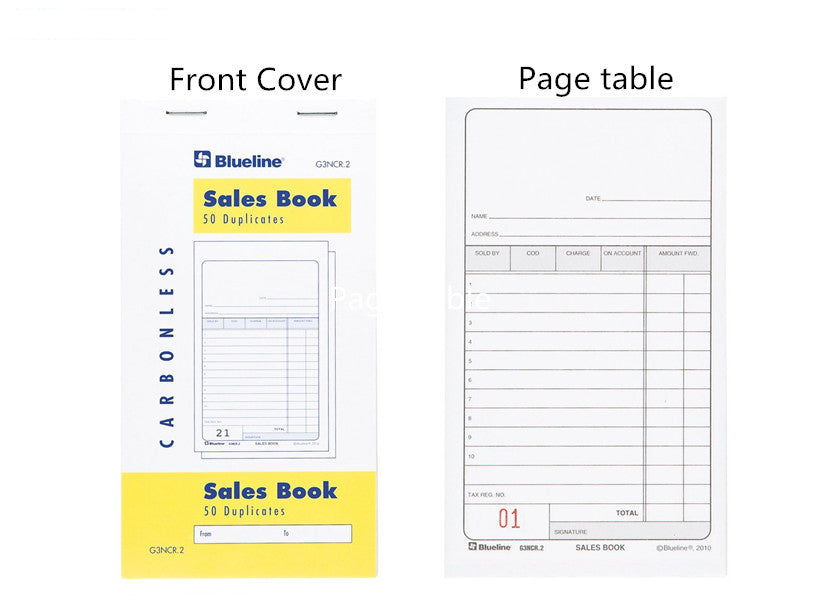 Guest Check, Book Counter Sale, 2 Copy,  3-3/8 x 5-7/8'', (1 x Pack of 10 ), #HP-G3NCR2