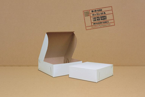 White Cake Boxes 10'' x 10 x 3.5  100 pcs