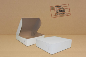 White Cake Boxes,  12 x 12 x 5'',  50 pcs