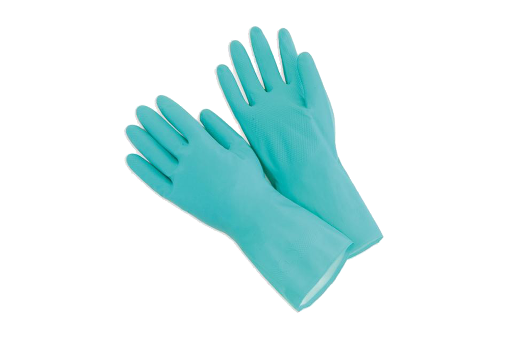 Kitchen Gloves,  Nitrile Green, 12 Pairs/bag, 13'' Long, #Medium,  #8