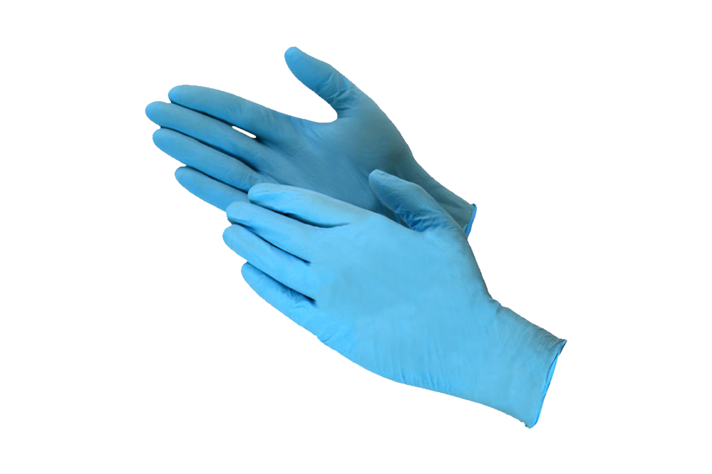 Gloves Blue Nitrile, powder free, 100pcs, #Medium,