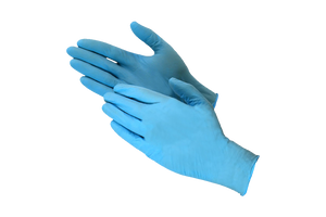 Gloves Blue Nitrile, powder free, 100pcs, #Medium,