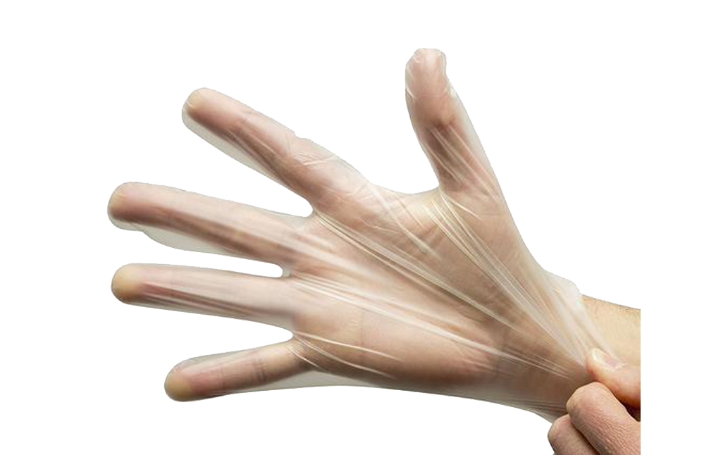 Gloves,  DELI, Poly,  Low Density,   500 pcs  #Xlarge