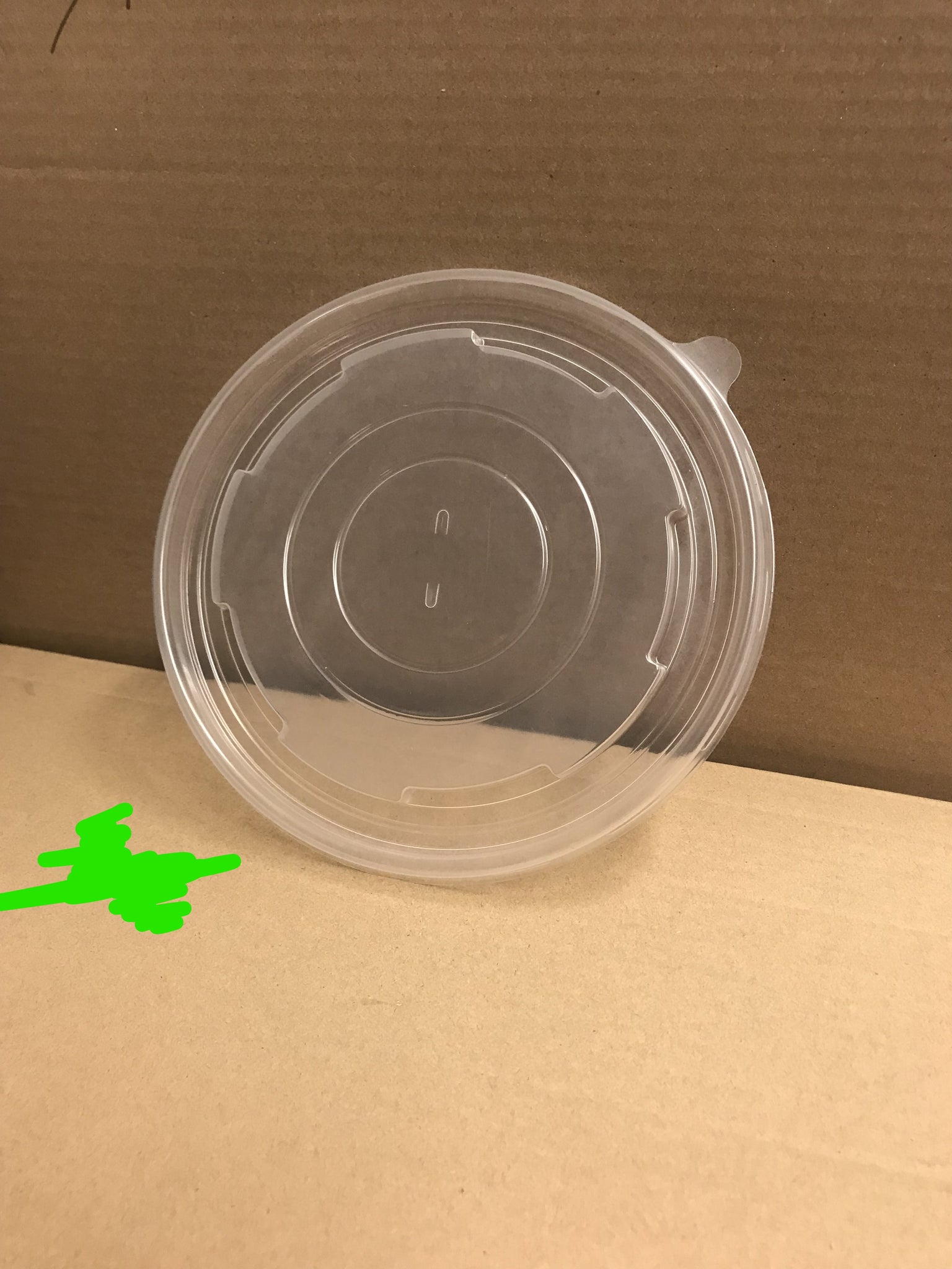 Flat Lids Plastic For Kraft Food Paper Bowl #46 oz,  300pcs,#SB-9-LF
