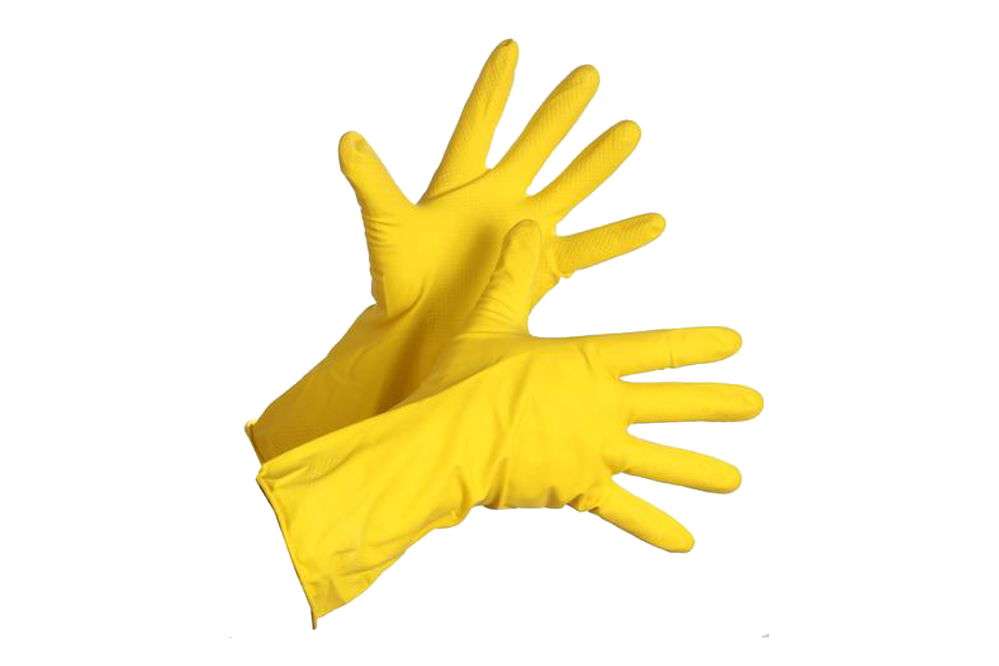 Kitchen Gloves,  Yellow, 12pairs, #Small