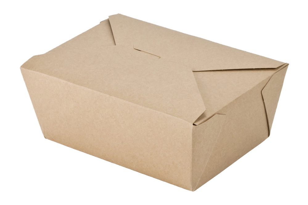 Kraft Paper Food Container, 5 x 4.5 x 2.5,  450pcs, #K-1450,  #1