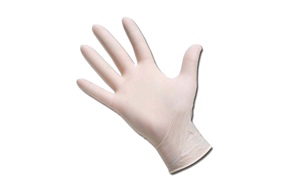 Gloves Latex,  Powder Free, 100 pcs,  #Medium