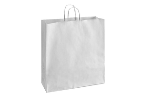 Paper Shopping Bags with handle, WHITE,  16x6x19,  200 pcs