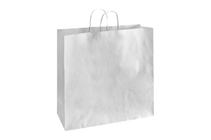 Paper Shopping Bags with handle, WHITE,  18x7x19,  200 pcs