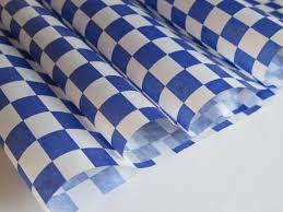 Wax Paper, #Blue Checker Grease, 12x12,  #1000/case  #415148