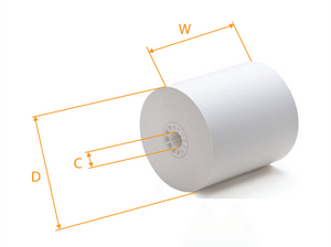 Thermal Paper Roll, POS, 3-1/8'' x 180',  50pcs, #RR90, #301-10033, #Yellow