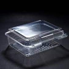 Plastic Container Clear Hinged, 400 pcs,  8'' x 6'' x 3.35'', #Soft, #HQ-23