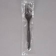 Plastic Forks, 980-1000 sets, #Black, #Heavy, #Wrapped, #IP-P2FB