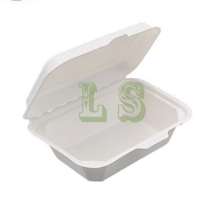 Sugarcane Bagasse Container, 7.25 x 5 x 2.5,  #600pcs, #New size,#GD or EM-600