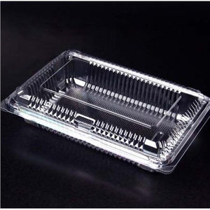 Plastic Container Clear Hinged, 500 pcs,  8'' x 6'' x 2.35'', #Soft, #HQ-22