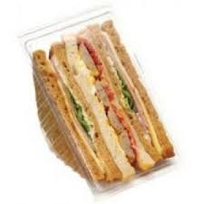 Wide Sandwich Wedges Plastic Hinged, 7-1/8 x 4-5/8 x 3-1/4 . #295pcs