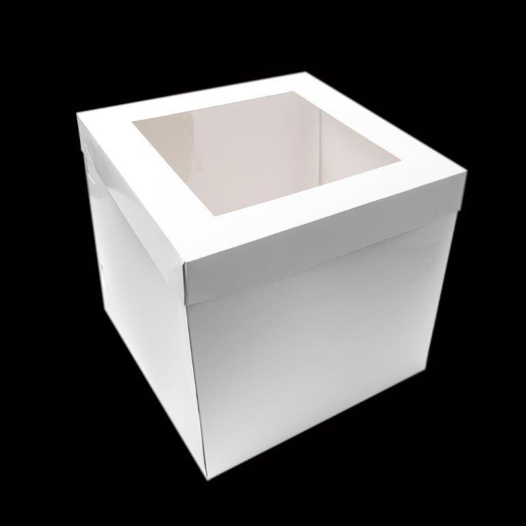 Cake Box with Window Lids, Flex, 10'' x 10 x 12 , 25 sets