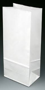 Paper Bags, White, 500pcs, #2 LB